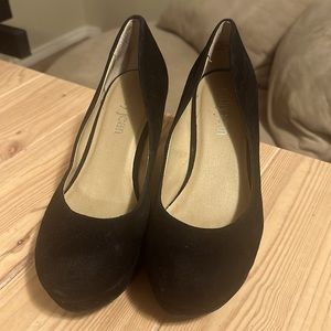 Cathy Jean black fabric wedges Size 7.  Very lightly worn.